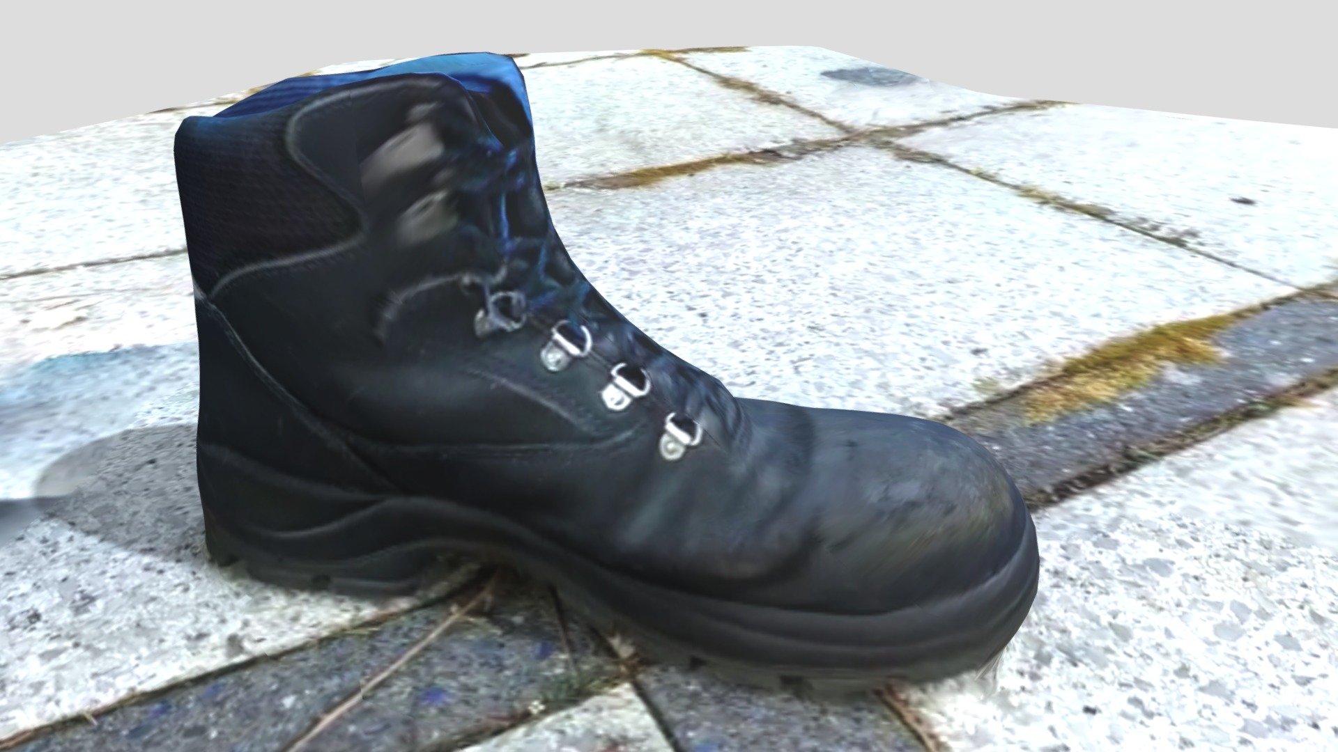 Used working shoe, scan