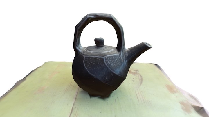 Grey Scottish Ceramic Teapot 3D Model