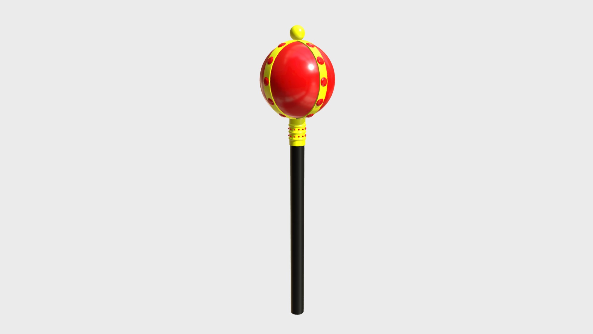 3D model Toy royal scepter - This is a 3D model of the Toy royal scepter. The 3D model is about shape.