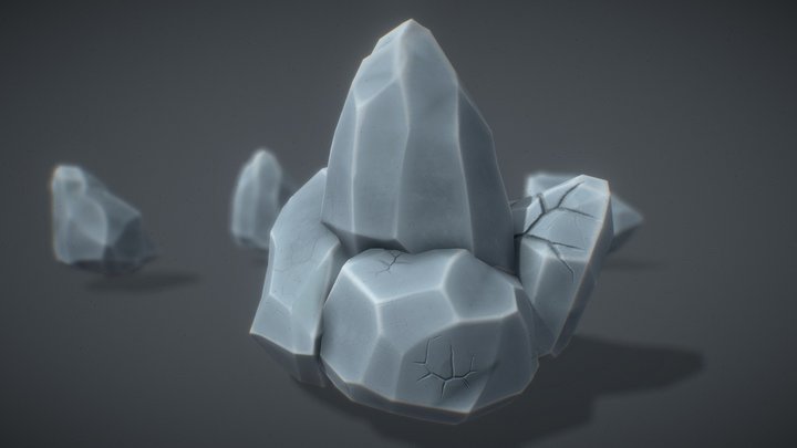 Stones Set Stylized – Modello 3D gratuito STL
