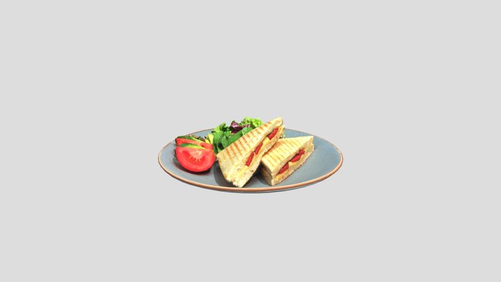 Fermented Sausage Toast With Kashar Cheese 3D Model