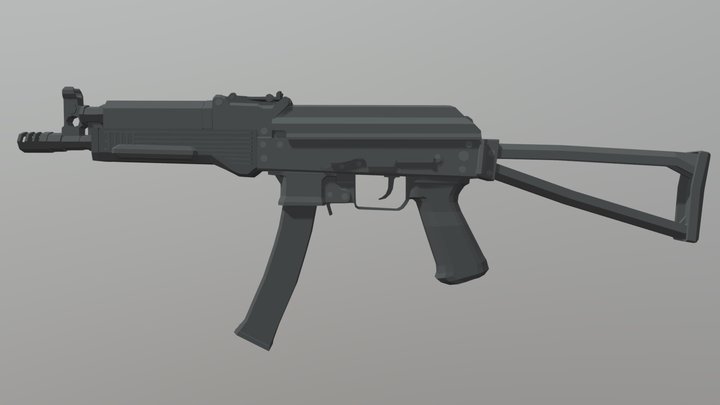 Low-Poly PP-19 Vityaz 3D Model
