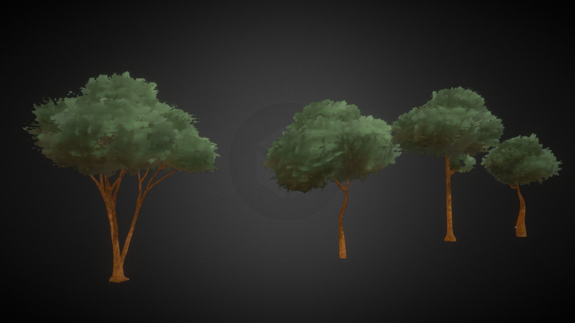 Lowpoly Ghibli Tree for Game and Animation Asset - 3D model by ilyu ...