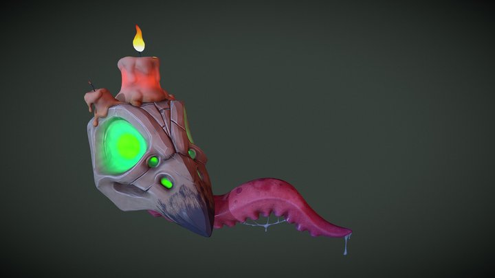 Raven Skull 3D Model