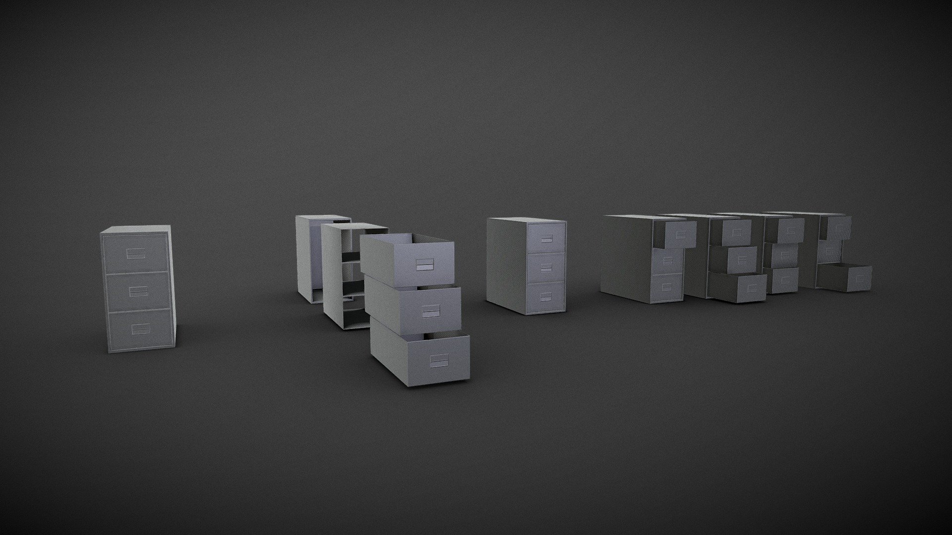 Metal Cabinets [Low Polygon]