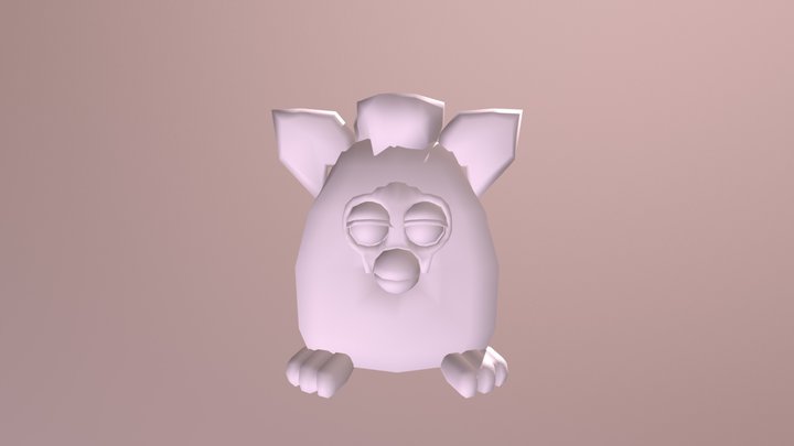 Furby Low Poly 3D Model