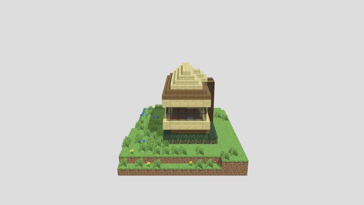 Minecraft Spruce birch house 3D Model