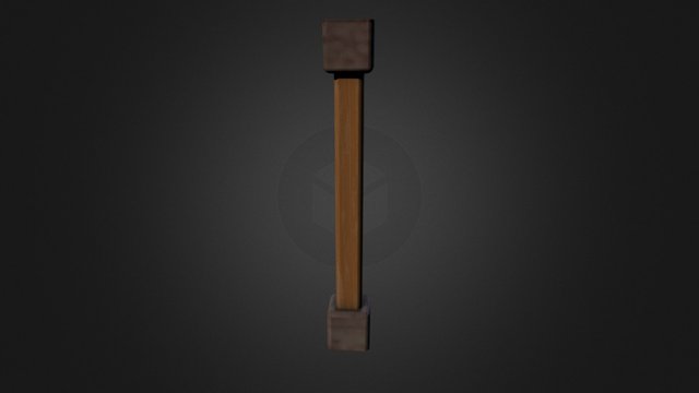 Wood Pillar 3D Model
