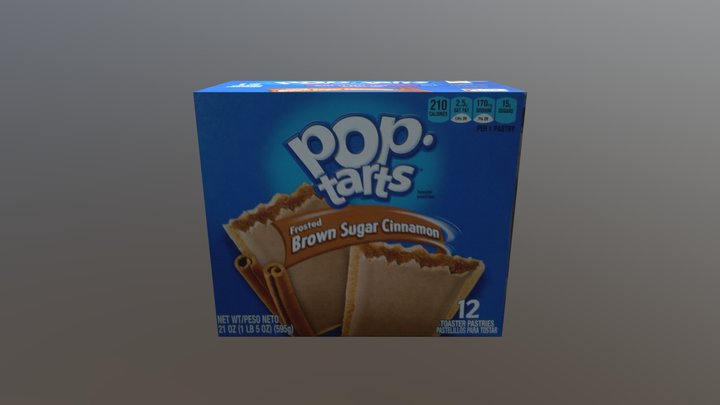 Cinnamon Pop-Tarts 3D Model