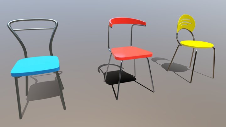 Color chair 3D Model