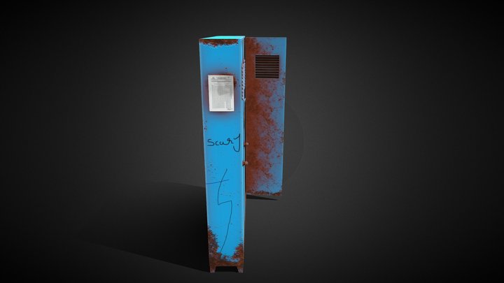 Old Rusted Locker 3D Model