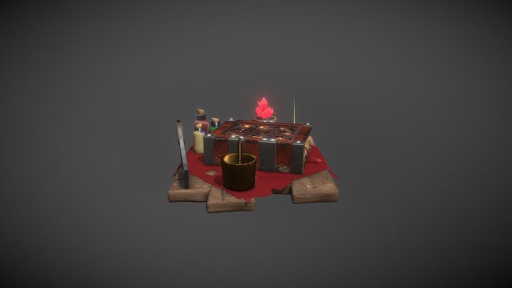 Fantasy Desk 3D Model