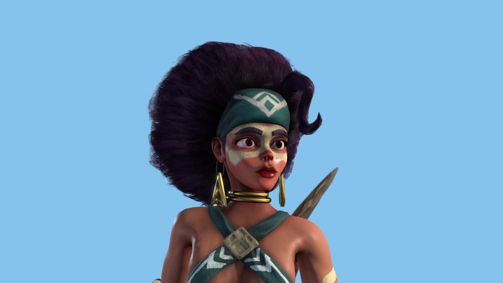 WOMAN WARRIOR 3D Model