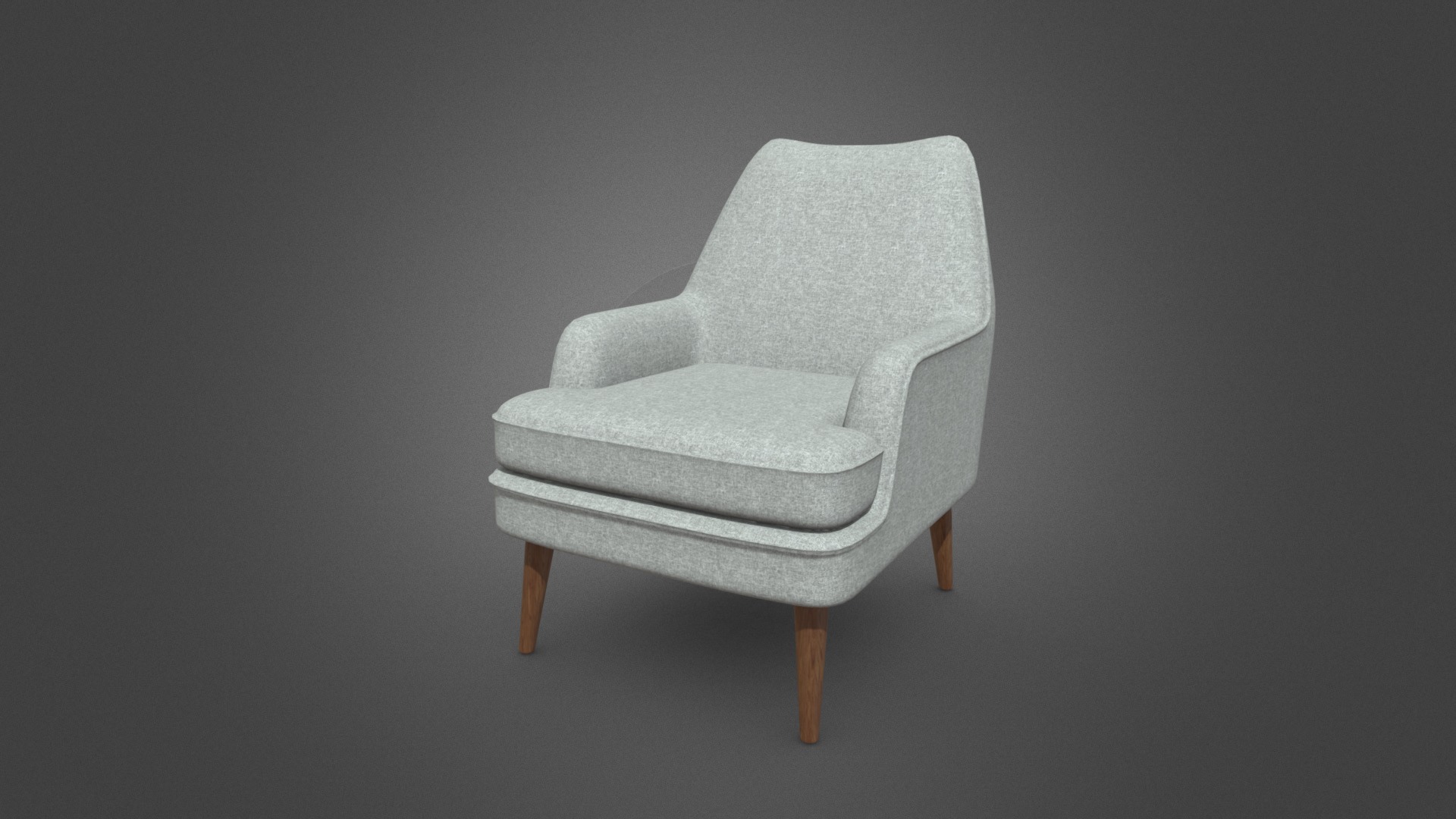 3D model Martha Accent Chair – Mountain Grey - This is a 3D model of the Martha Accent Chair - Mountain Grey. The 3D model is about a white chair with a cushion.