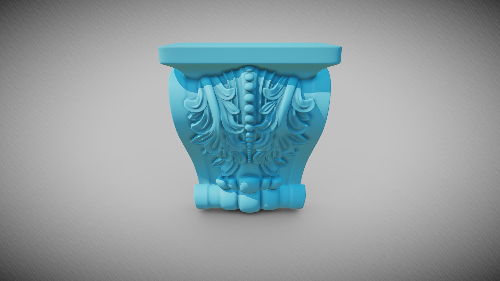 3D model Bracket - This is a 3D model of the Bracket. The 3D model is about a blue ceramic bowl.