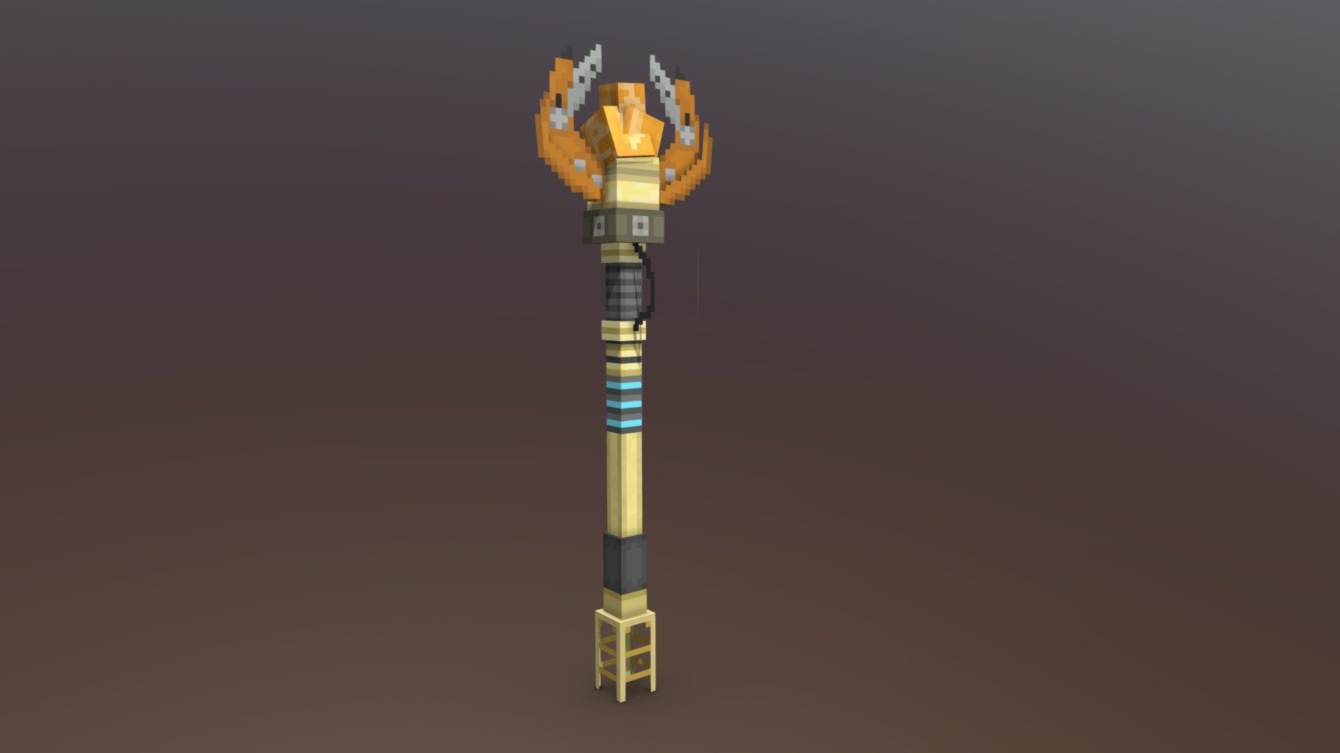 Fire Staff Craftstudio Model 3d Model By Blockshot Network