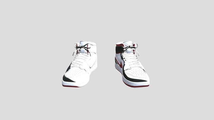 Red White Nike Jordan 3D Model