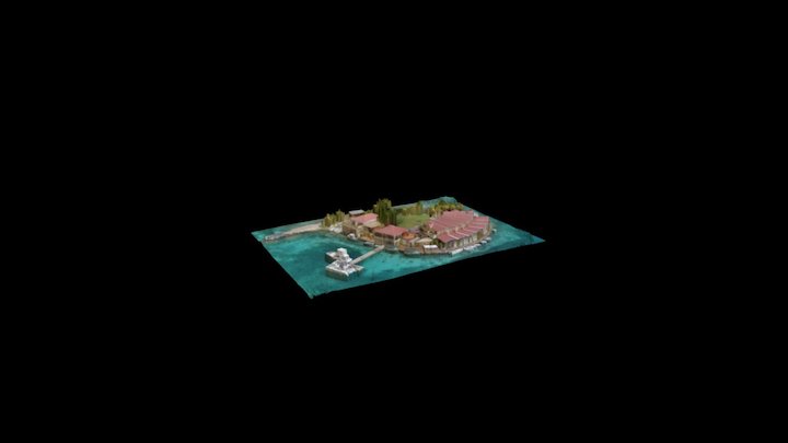 Saba Rock- British Virgin Islands 3D Model