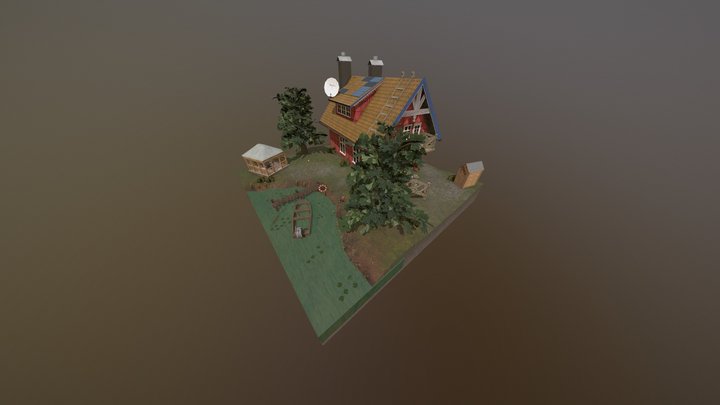 DAE Diorama - Eco house 3D Model