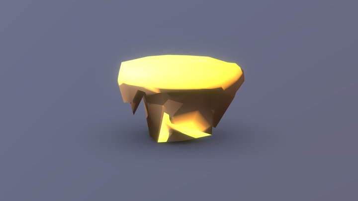 Golden Platform (lowpoly) 3D Model