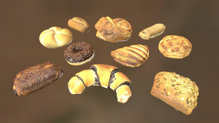 Bakery products pack 3D Model