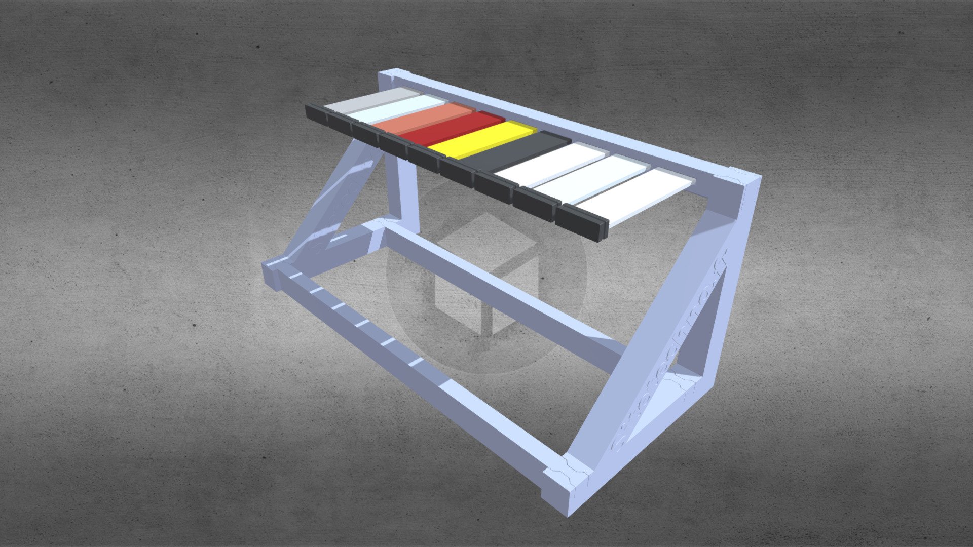 Banc de flexion pédagogique — Sketchfab embed 3D viewer