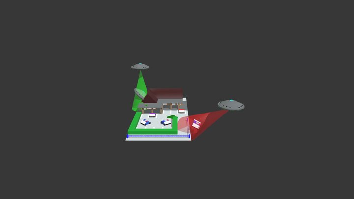 Spaceship Scene Version 3 3D Model