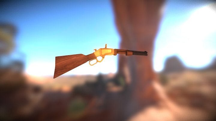 Low poly Winchester 3D Model