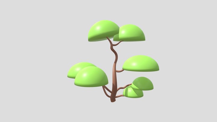 Low Poly Bonsai Tree 3D Model