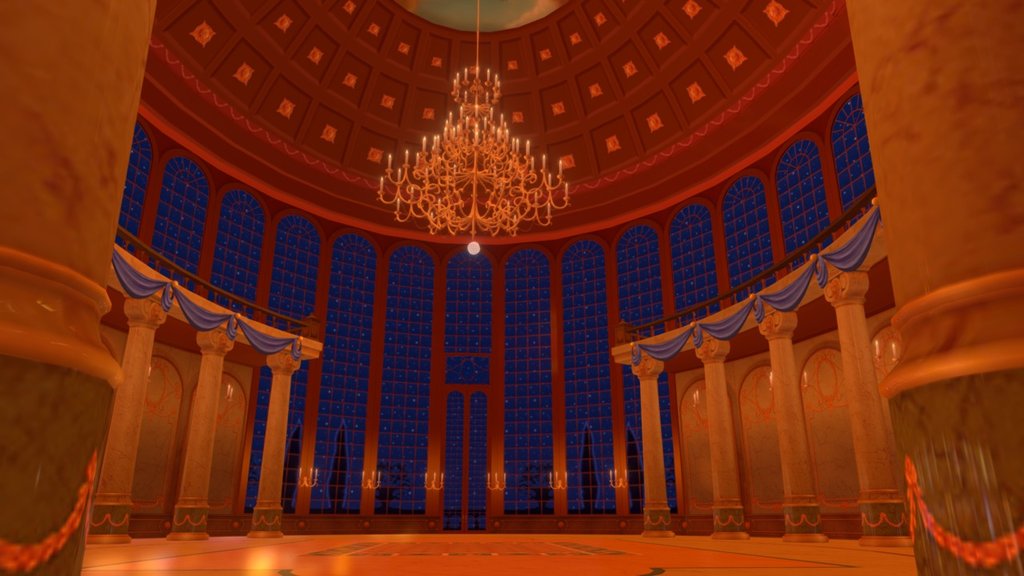 Beauty and the Beast Ballroom - 3D model by Kylie (@kylievdp) [ac49200