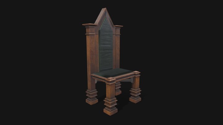 Hogwarts Great Hall Teacher's chair 3D Model