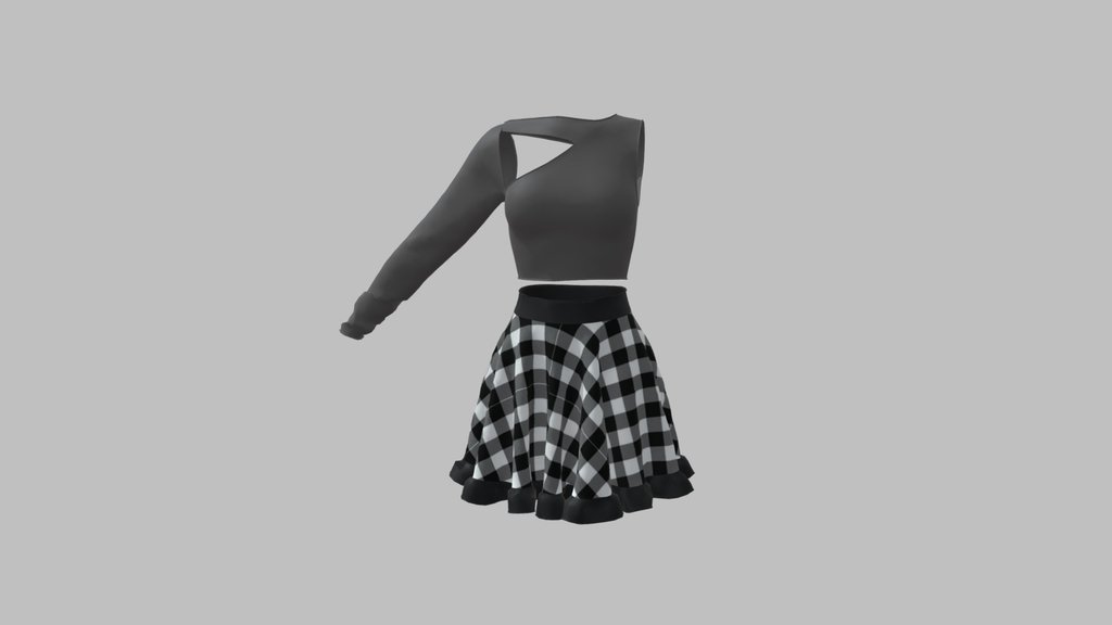 Casual clothes (crop top and skirt)