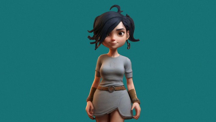 Female Character Freedownload 3D Model