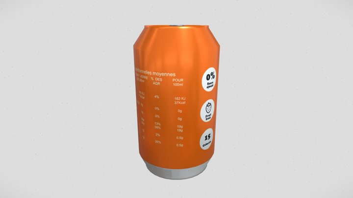 Cannette Jyjy - CITRON orange 3D Model