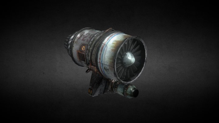 Turbine Engine 3D Model