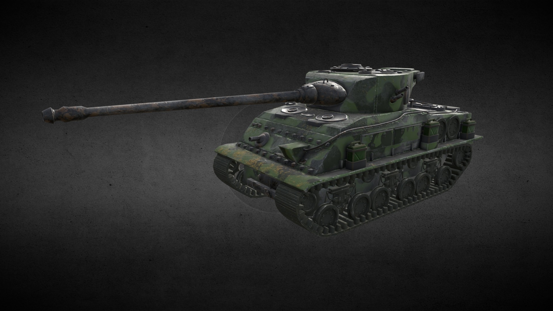3D model Military Tank! - This is a 3D model of the Military Tank!. The 3D model is about a green military tank.