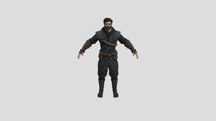 Ninja Bruce Wayne 3D Model