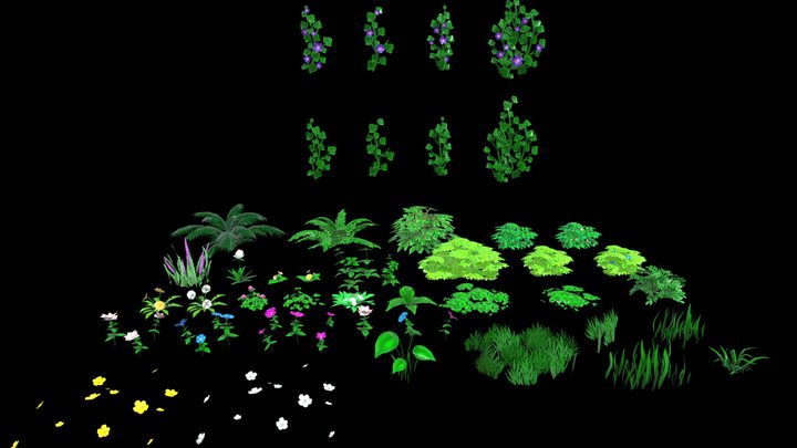 Friendly Forest Flora 3D Model