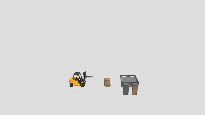 Fork Lifting Truck 3D Model