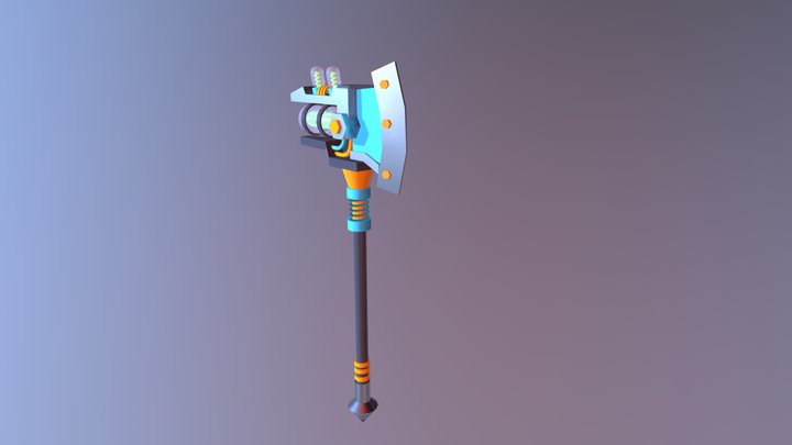 Sci-fi Axe 3D Model