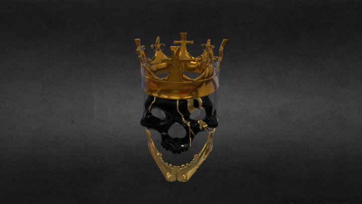 Watch Dogs: Legion Mask - Golden Skull 3D Model