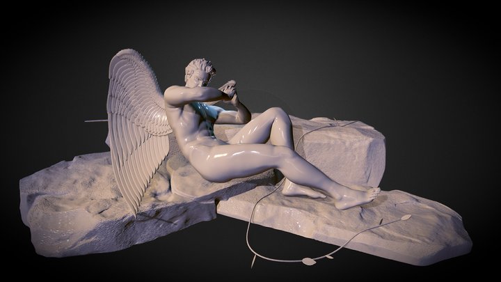 The Fallen Angel Alexandre Cabanel 3D Model