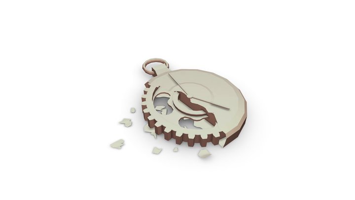 CT4012-2020 Broken Pocket-watch 3D Model