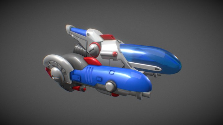 Pulstar - Dino 246 Spaceship 3D Model