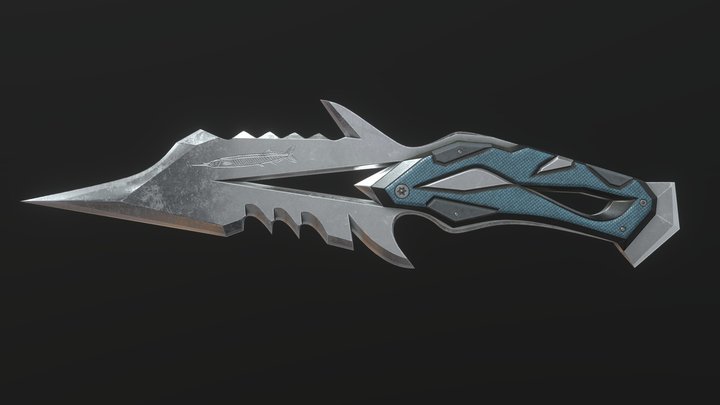 Сombat knife Piranha 3D Model