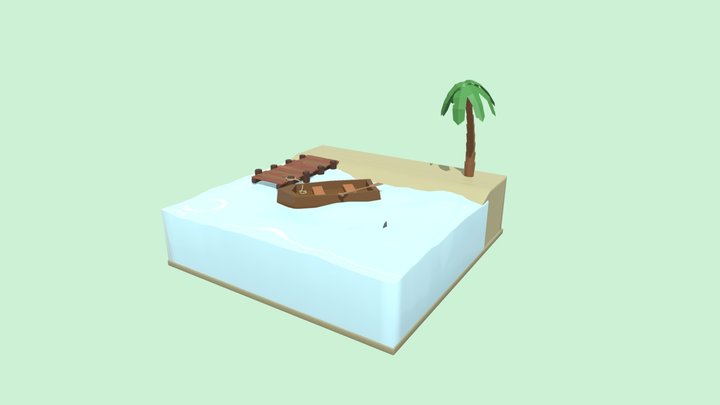 Beach Diorama 3D Model