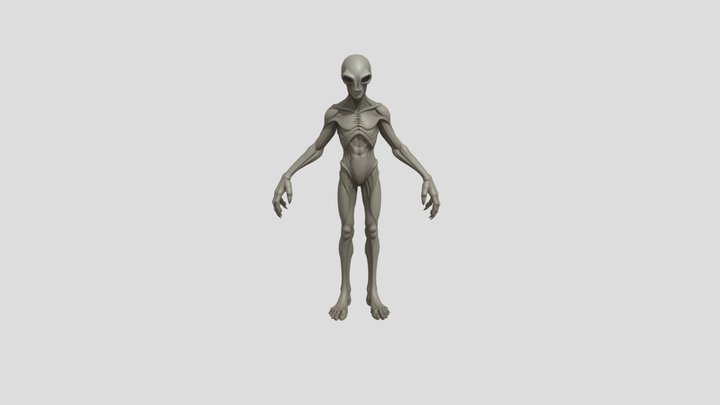 Scary Monster kicking / showing feets 3D Model