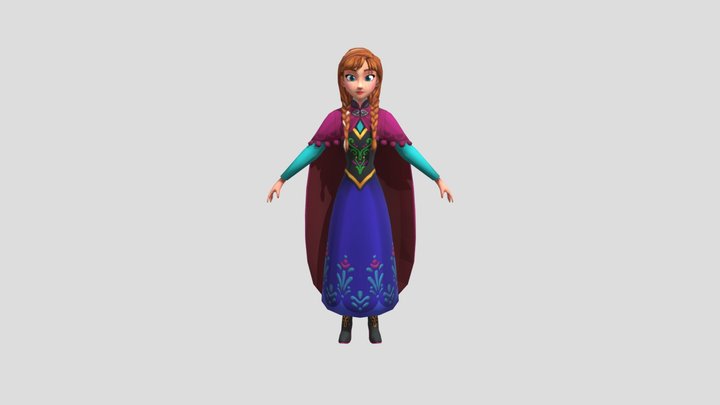 Anna (Frozen) – Gratis 3D-model STL