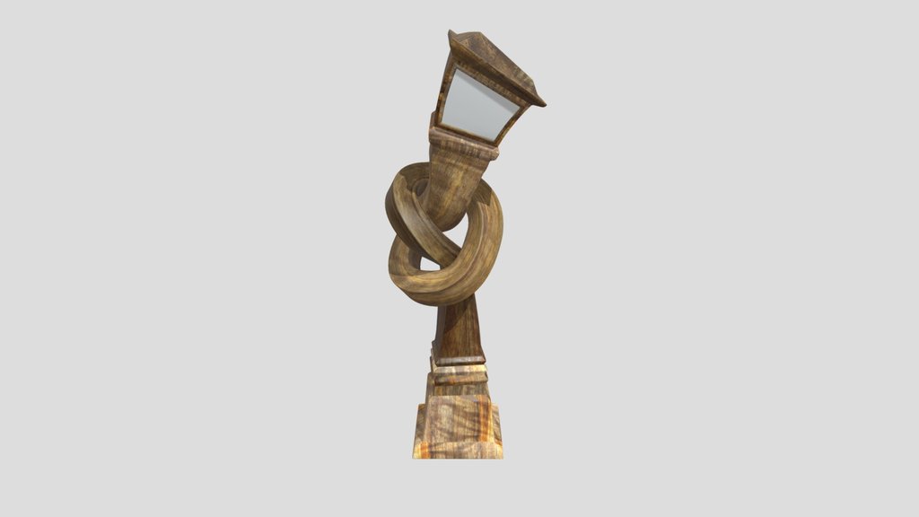 Wooden Grandfather Clock With A Knot