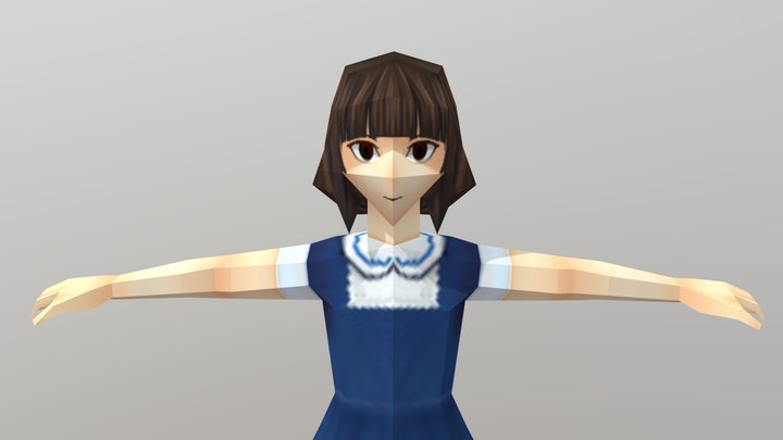 The Student Girl 3D Model